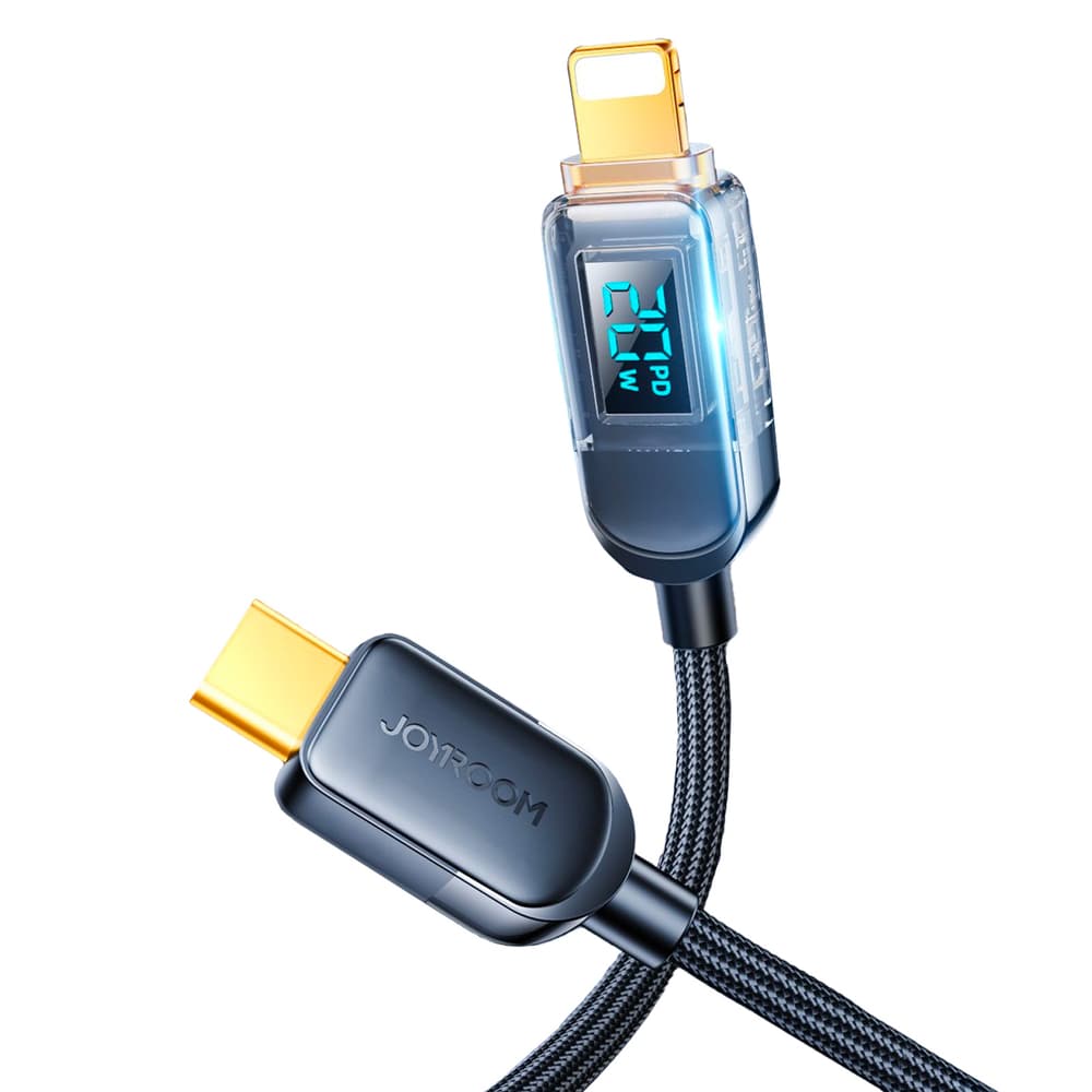 Kabel Joyroom A4 USB-C / Lightning 20W 1,2m z zaslonom - črn