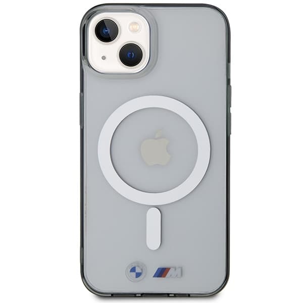 Ovitek BMW Silver Ring MagSafe za iPhone 14 6.1" transparenten 3