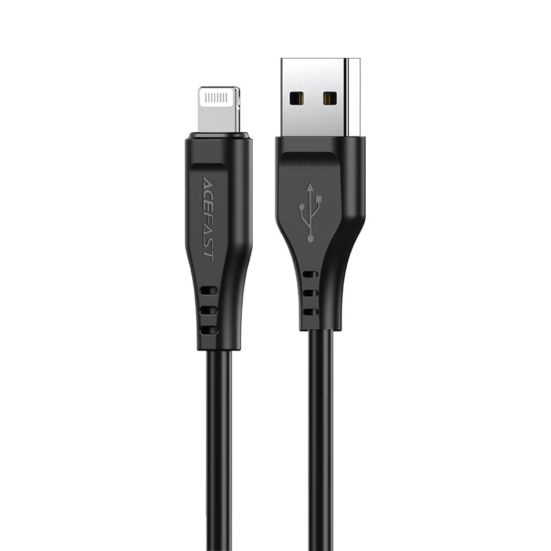 Acefast USB v Lightning kabel 1.2m, 2.4A, črn (C3-02)