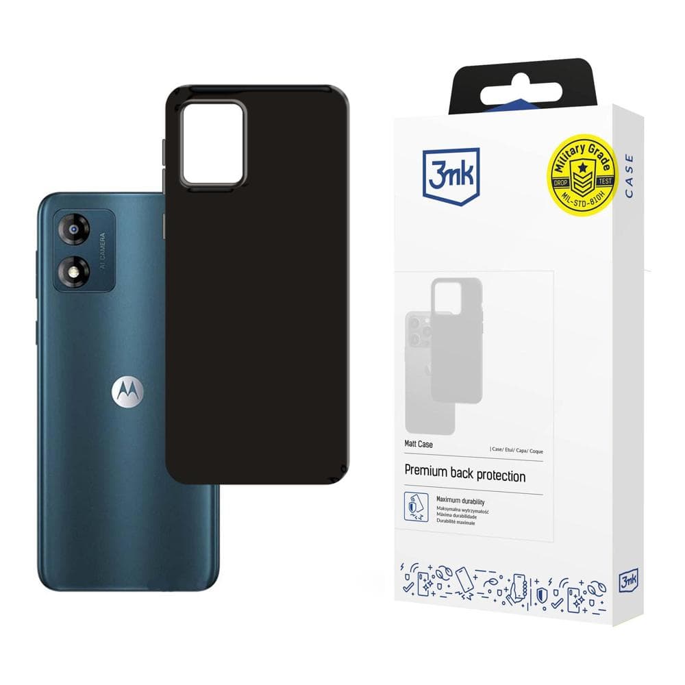 3mk Matt ovitek za Motorola Moto E13 - črn
