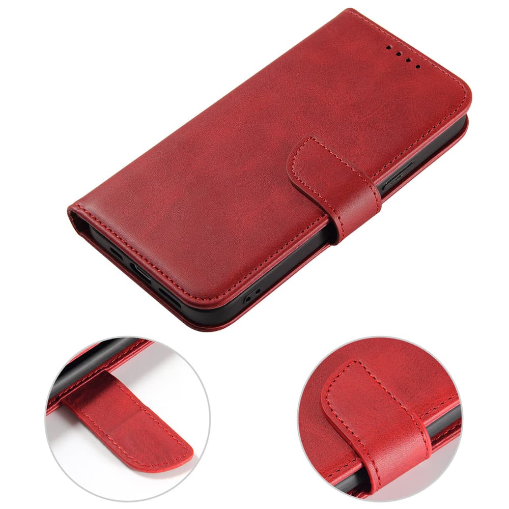 Denarnica etui za iPhone 15 Pro Max Hurtel Magnet Case - rdeča 2