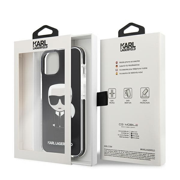 Karl Lagerfeld etui Ikonik Karl za iPhone 13 mini - črn 8