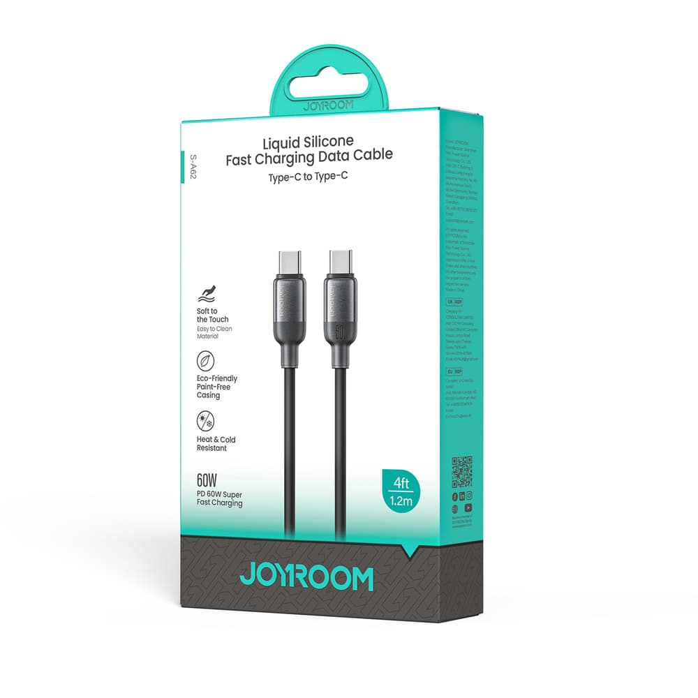 Joyroom S-A62 Lively 60W USB-C na USB-C kabel 1.2m - črn 2