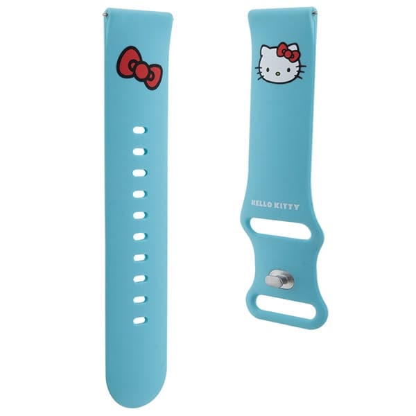 Hello Kitty silikonski pašček Kitty Head, univerzalen 22 mm - modra 3