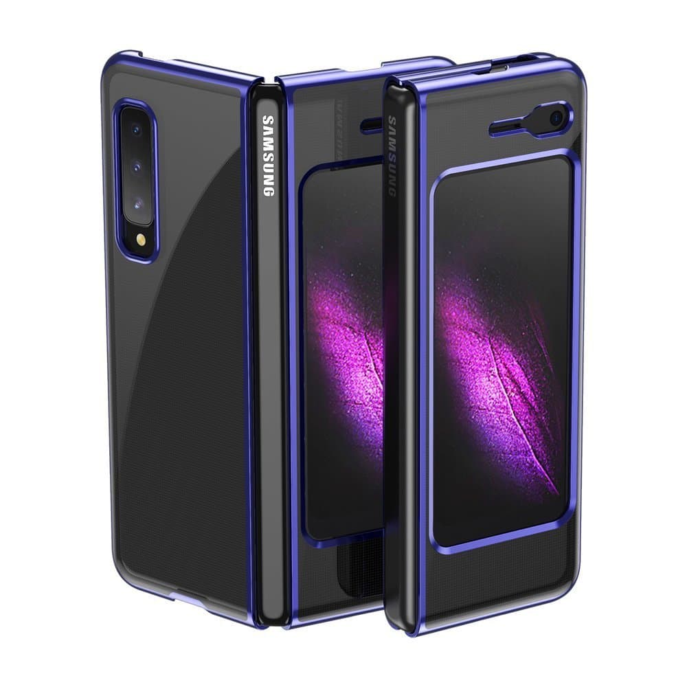 Plating Case elektropletna ovitek za Samsung Galaxy Fold, modra