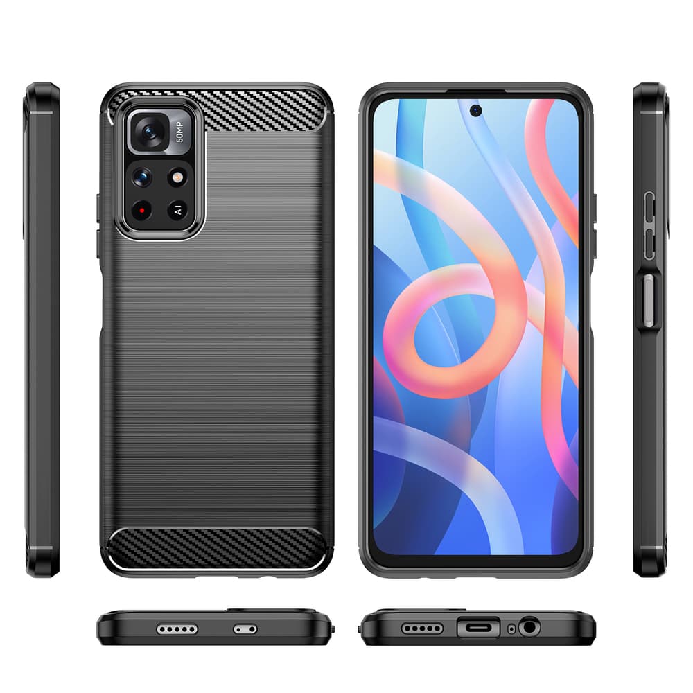 Carbon Case ovitek za Xiaomi Redmi Note 11, črn 8