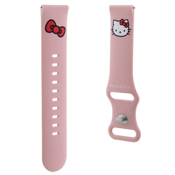 Hello Kitty silikonski pašček Kitty Head, univerzalen 22 mm - roza 3
