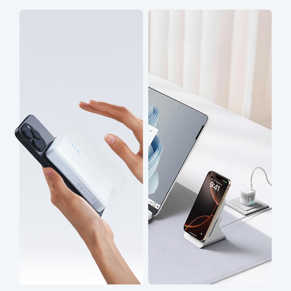 Cuktech WPB100N magnetna power bank 10000mAh, 20W, stojalo, bela 2