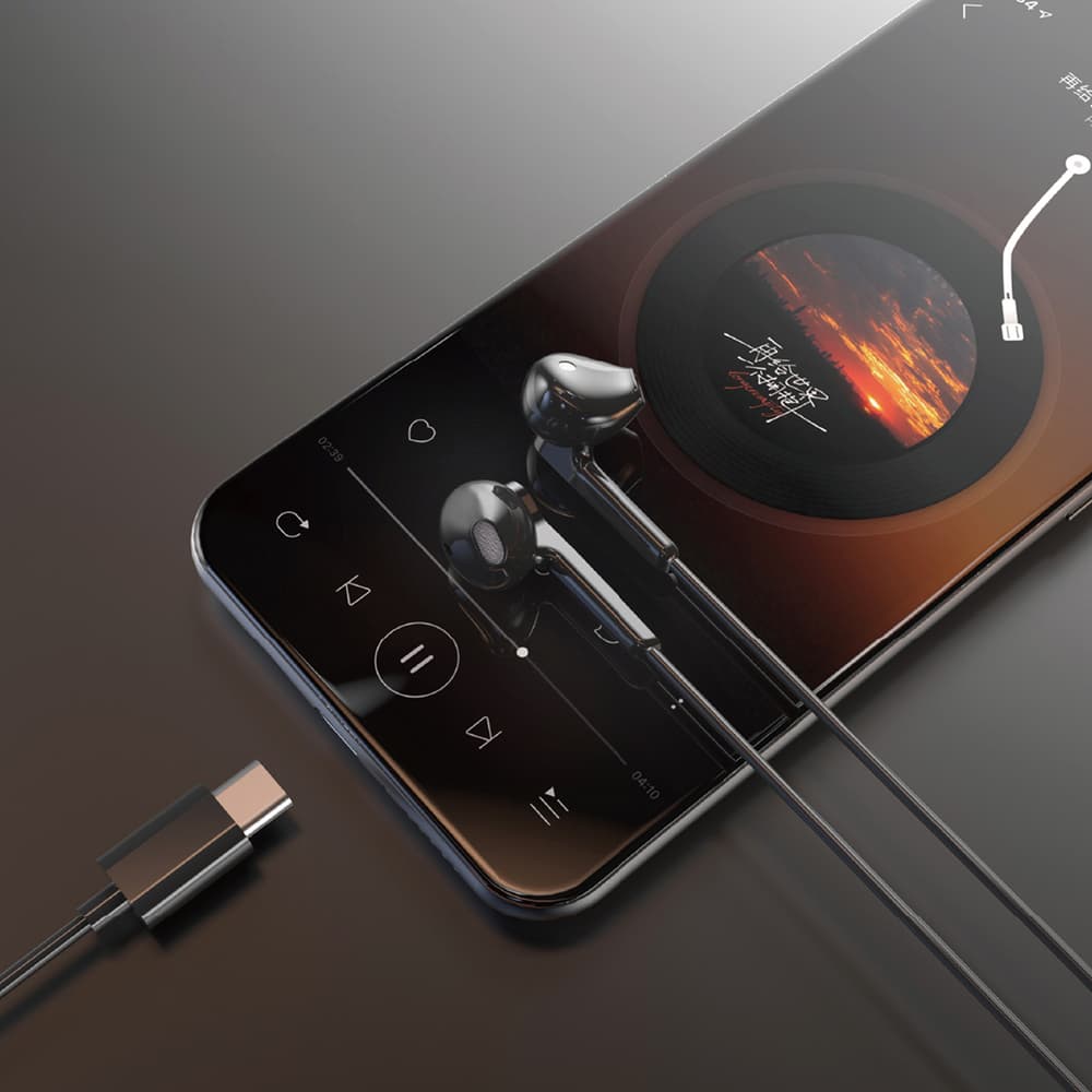 Dudao X3C In-Ear žične slušalke USB-C, 1.2m, črne 2