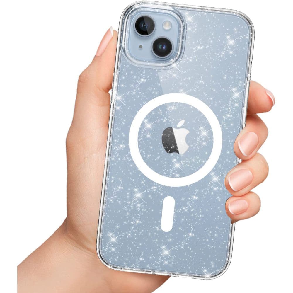 Tech-Protect FlexAir Hybrid MagSafe etui za iPhone 13/14 - Clear Glitter 2