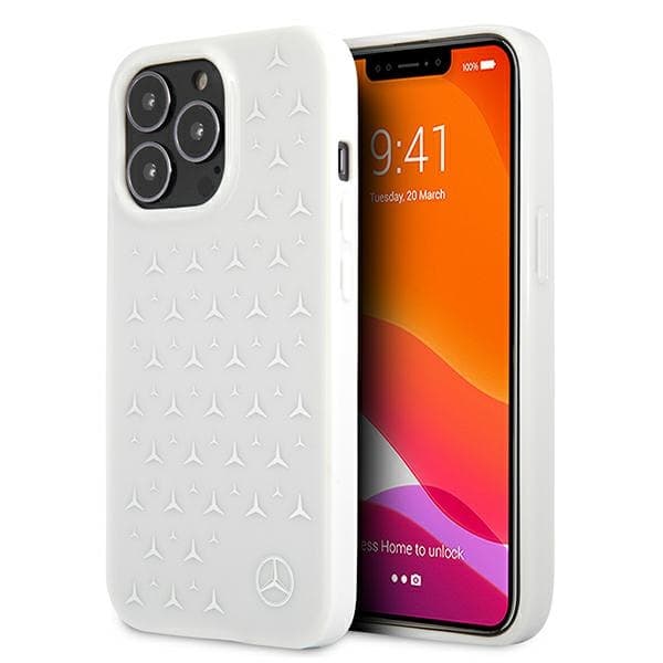 Ovitek Mercedes Silver Stars za iPhone 13 Pro Max, bel
