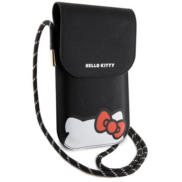 Usnjena torbica Hello Kitty Leather Hiding Kitty Cord - črna 3