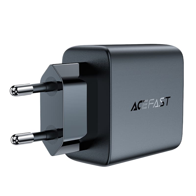 Acefast A49 GaN 35W PD hitri polnilec z 2x USB C vrati - črn 3