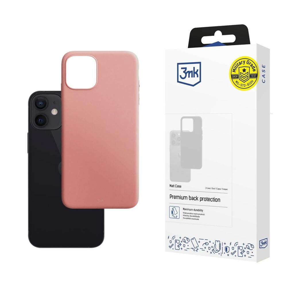 3mk Matt Case prevleka za iPhone 12 mini - roza (lychee)