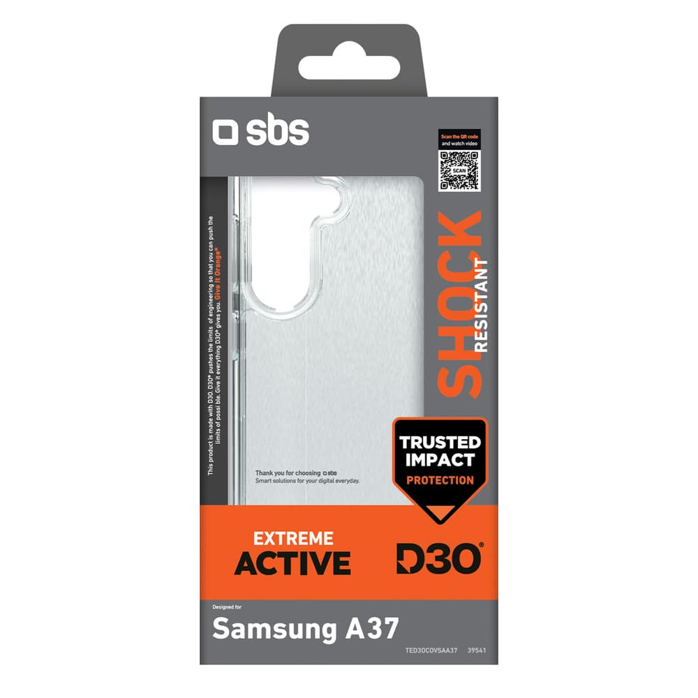 SBS D3O ovitek za Samsung Galaxy A37, prozoren 2
