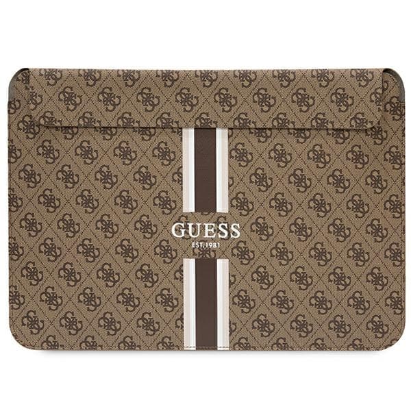 Etui Guess 4G Printed Stripes za 16" prenosnik - rjava