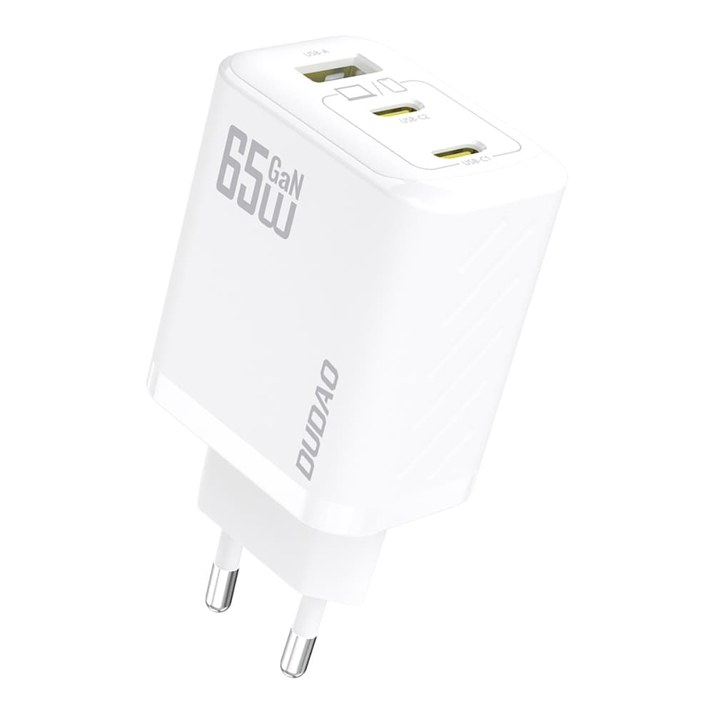 Dudao A29C 65W GaN stenski polnilnik + USB-C kabel, bela 2