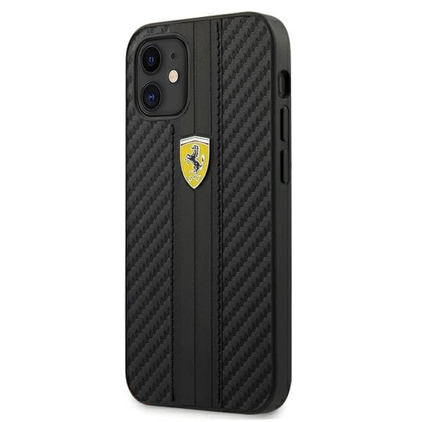 Ferrari FESNECHCP12SBK ovitek za iPhone 12 mini 5.4" On Track PU Carbon, črn