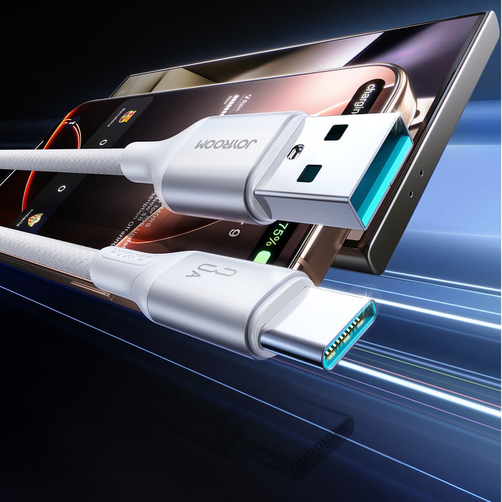 Joyroom S-A28 Kabel USB-A - USB-C 3A, 2m, bel 2