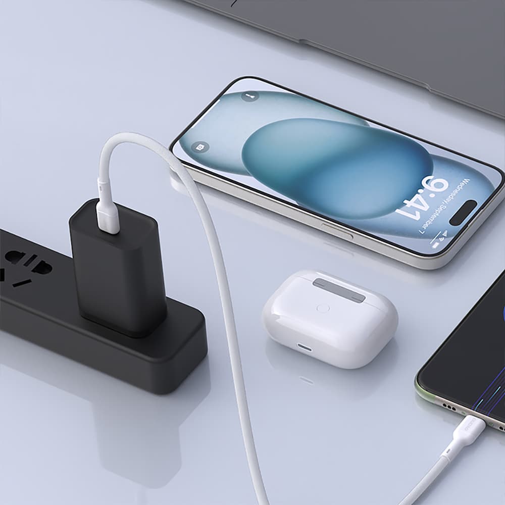Dudao L9C 65W USB-C - USB-C 1m kabel, bela 7