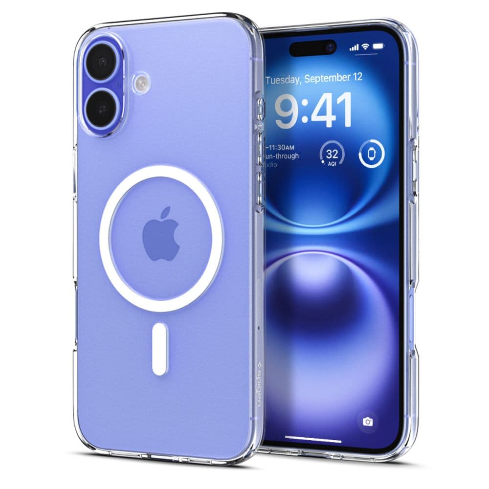 Ovitek Spigen Liquid Crystal Mag MagSafe za iPhone 16 - prozoren 2