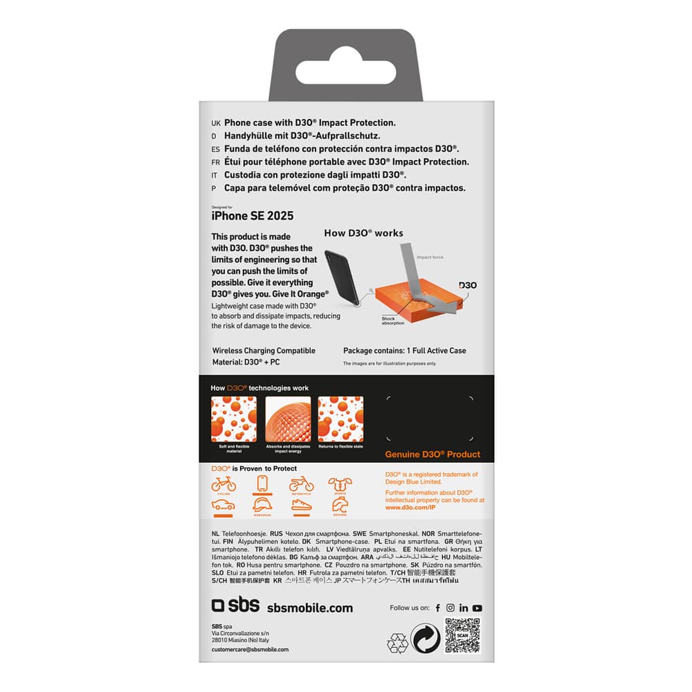 SBS Full Active D3O etui za iPhone 16e/17e - črn 3
