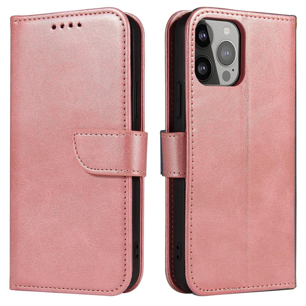Etui denarnica z oporo za iPhone 15 Plus Magnet Case - roza