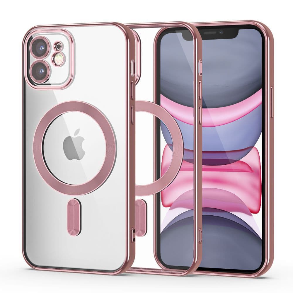 Tech-Protect MagShine Line MagSafe ovitek iPhone 11 - roza