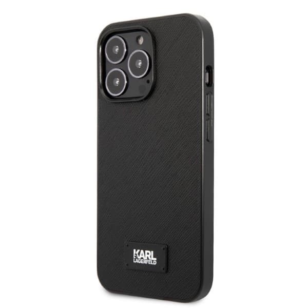 Karl Lagerfeld Saffiano Plaque ovitek za iPhone 13 Pro Max, črn 2