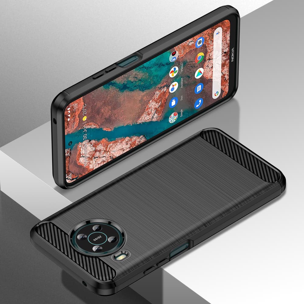 Hurtel Carbon Case prožno ovitka za Nokia X100 črna 6