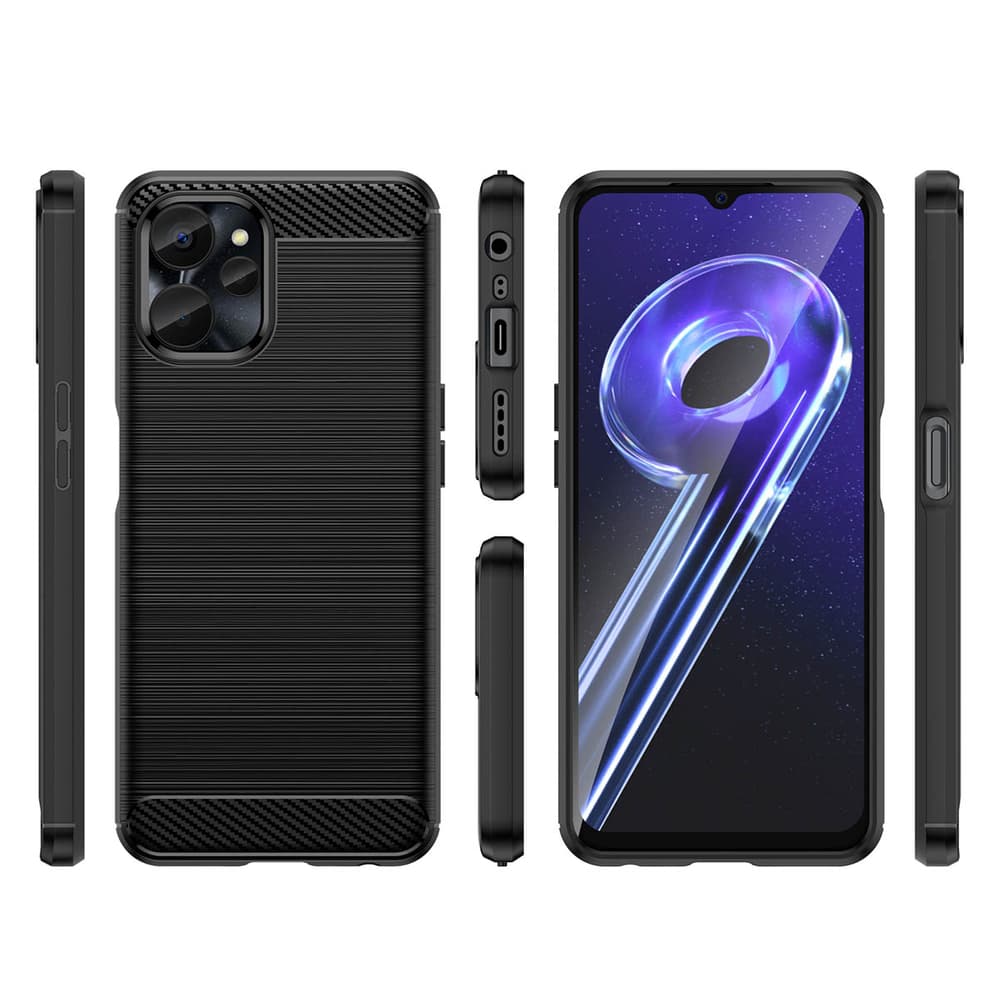 Carbon ovitek za Realme 10 5G / 9i 5G - črn 3