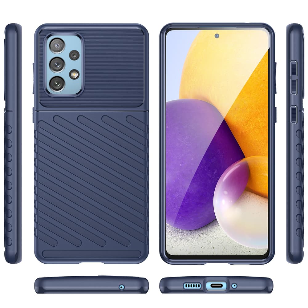 Hurtel Thunder Case prožno oklepno ovitka za Samsung Galaxy A73 modra 8
