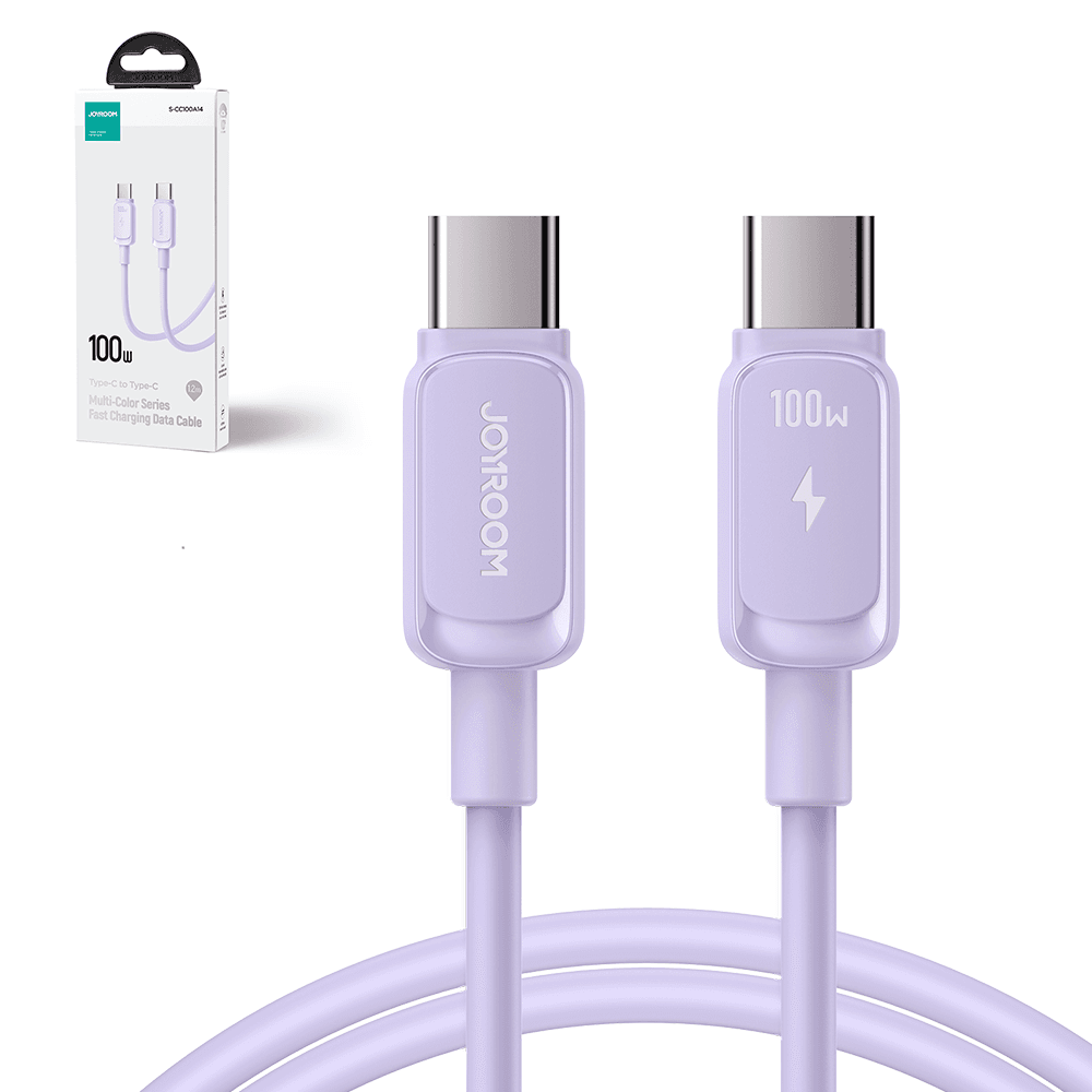 Joyroom A14 USB-C / USB-C 100W kabel 1.2m - vijoličen 2