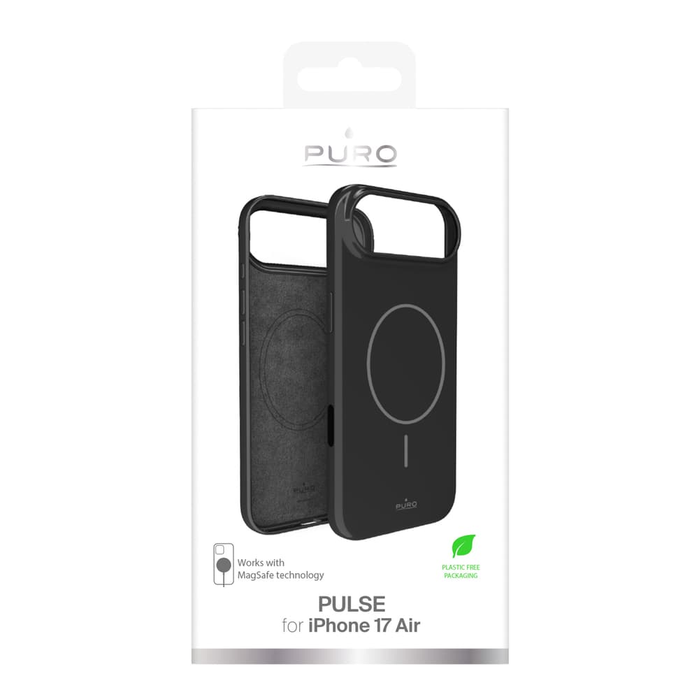 Puro Pulse ovitek za iPhone 17 Air, polikarbonat, črn - MagSafe 2