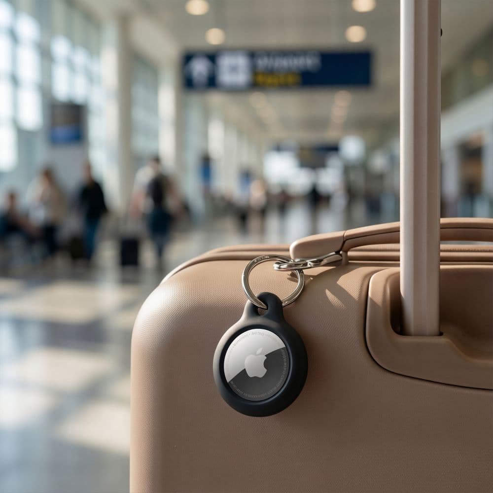 Tech-Protect Rough ovitek za Apple AirTag z obročem - Črn 3