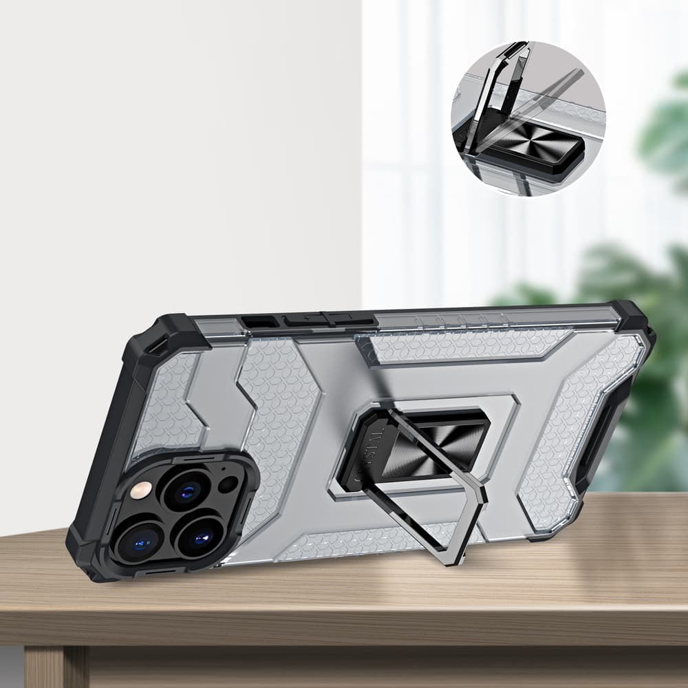 Hurtel Crystal Ring ohišje za iPhone 13 Pro Max, modro 6