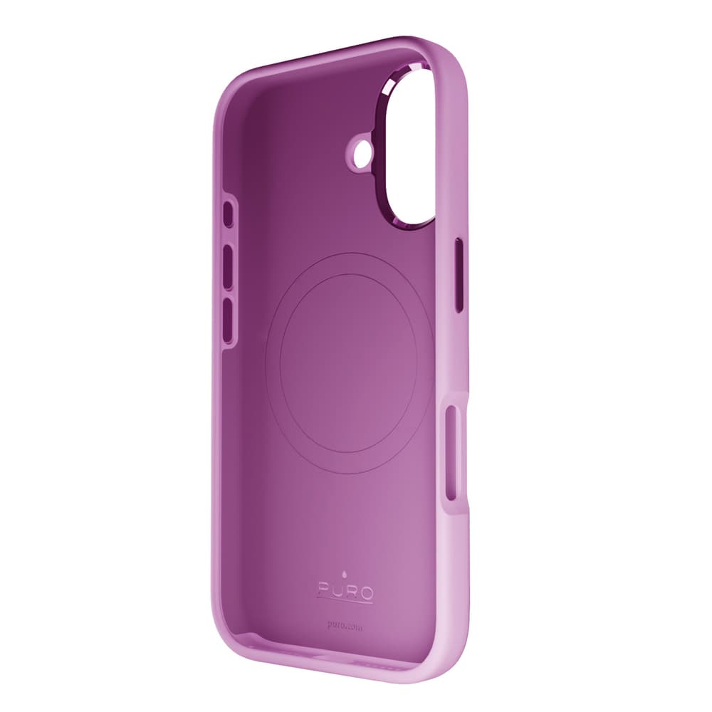 Puro Icon Mag Pro MagSafe silikonski ovitek za iPhone 16 - Roza 2
