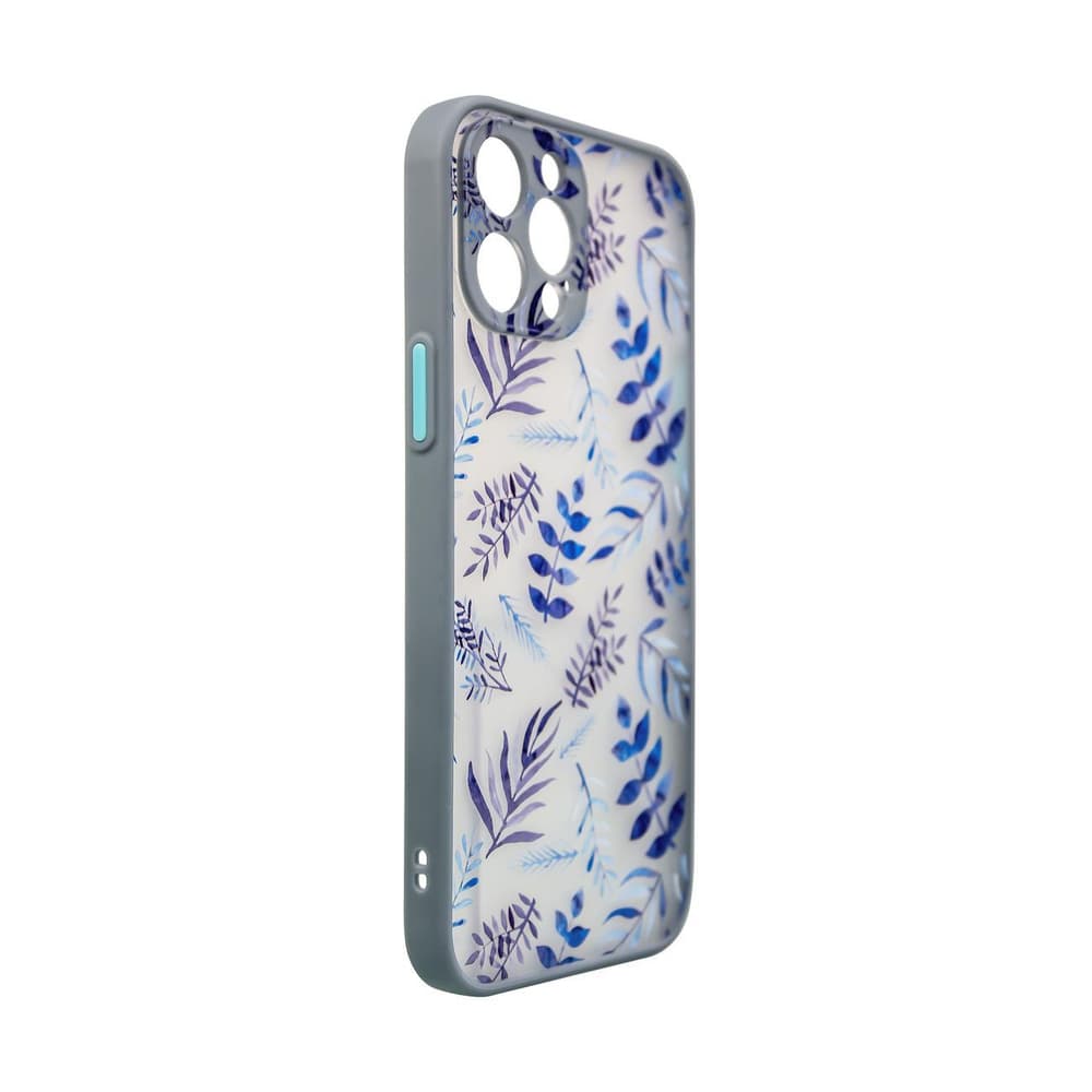 Hurtel ovitek Design Case za iPhone 12 Pro Max, temno moder cvetlični 3