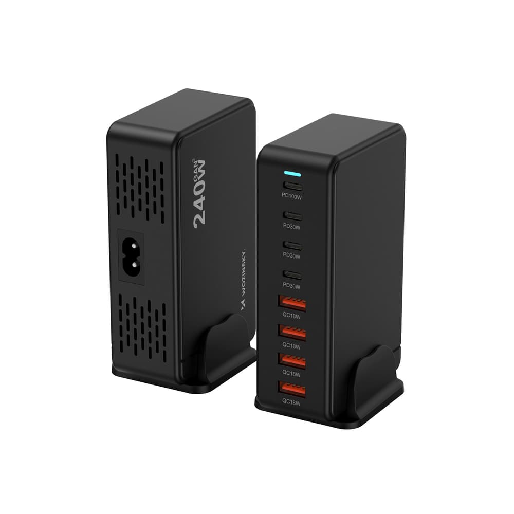 Wozinsky WSL-240 GaN polnilna postaja QC3 - 200W - črna 3