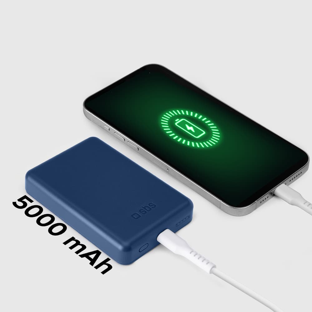 Powerbank SBS TEBB5000MAG1CB 5000 mAh, MagSafe, modra 7