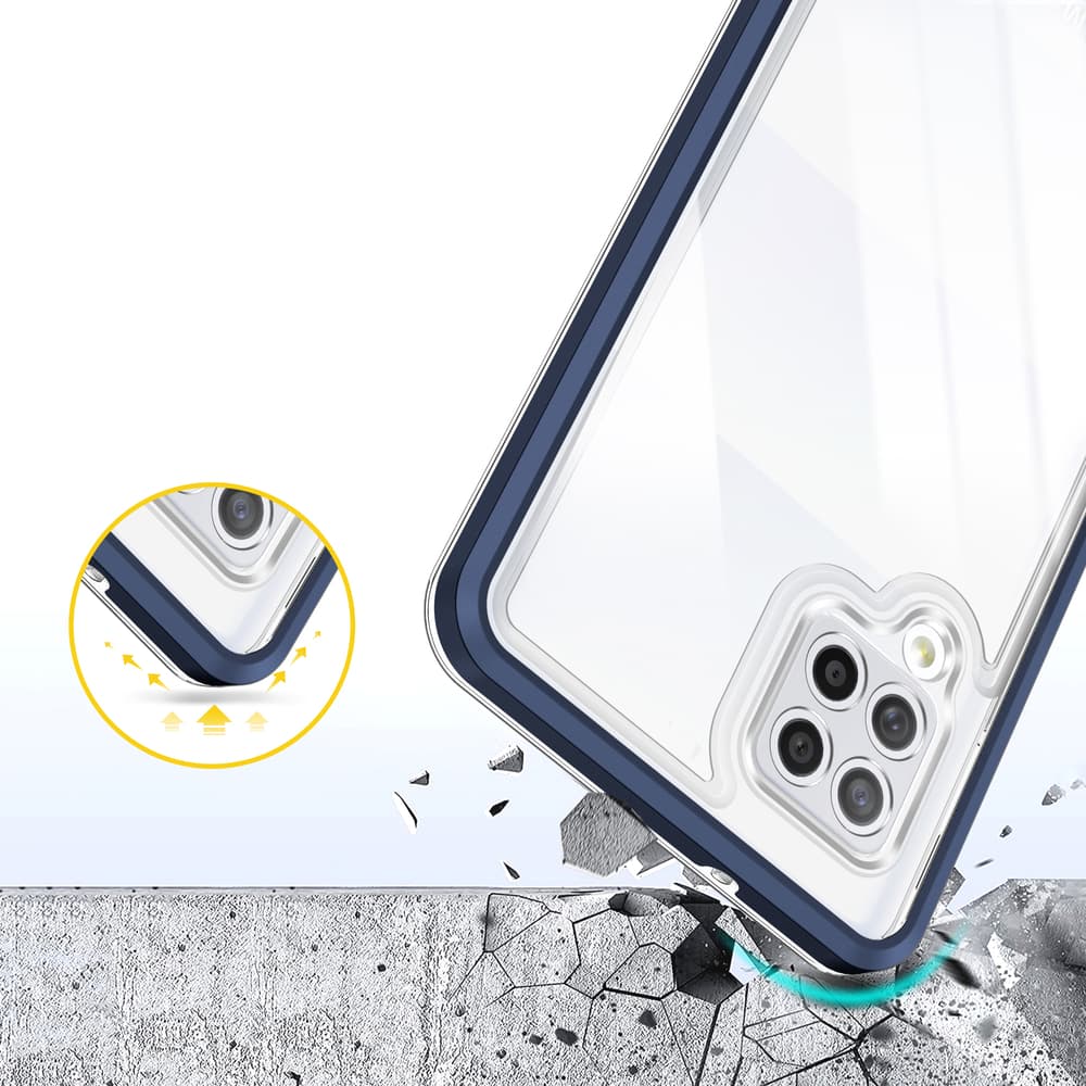 Hurtel ovitek Clear 3in1 za Samsung Galaxy A42 5G, moder 6