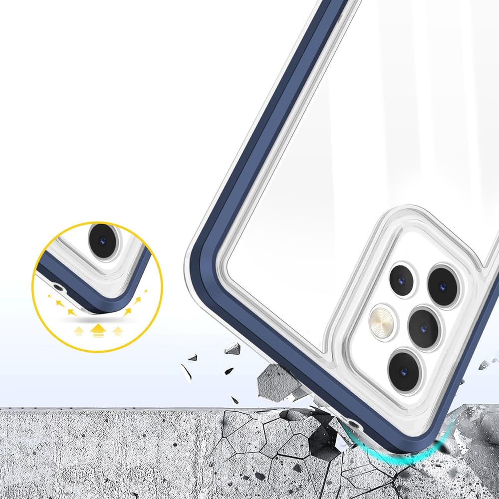 Hurtel Clear 3in1 ohišje za Samsung Galaxy A13 5G, Modro 6