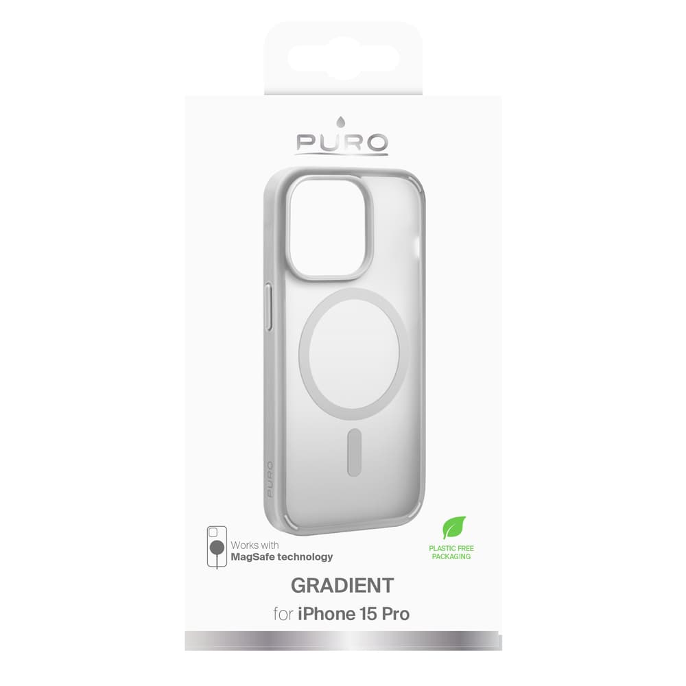 Puro Gradient ovitek z MagSafe za iPhone 15 Pro - srebrna 2