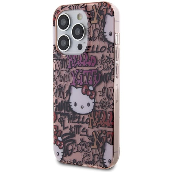 Hello Kitty ovitek IML Tags Graffiti za iPhone 13 Pro / 13 - roza 2