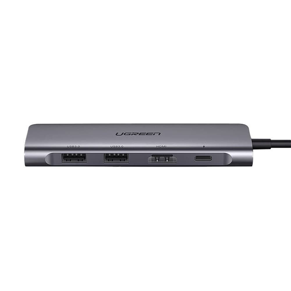 Ugreen CM195 6v1 adapter USB-C - HDMI / 2x USB-A 3.0 / USB-C PD / SD/TF čitalnik, siv 5