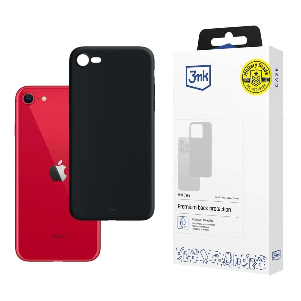 3mk Matt ovitek za Apple iPhone SE 2020 / SE 2022 - črn