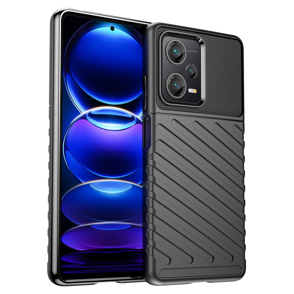 Thunder Case ovitek za Xiaomi Redmi Note 12 Pro+ (silikon, črn)