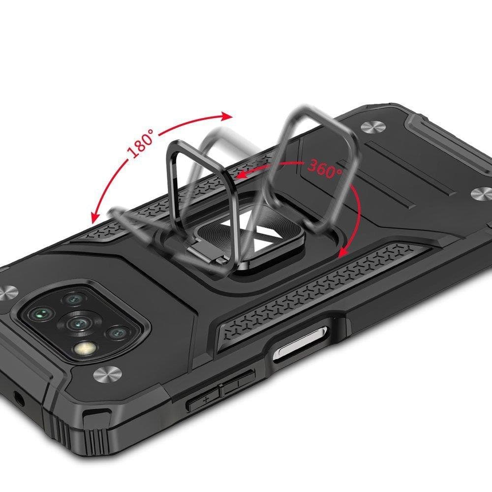 Wozinsky Ring Armor ovitek + magnetni nosilec za Samsung Galaxy A03s, moder 5