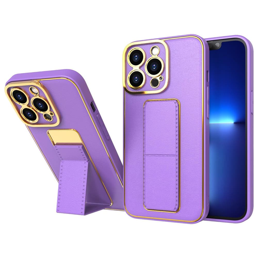 Ovitek z oporo New Kickstand Case za iPhone 12, vijoličen