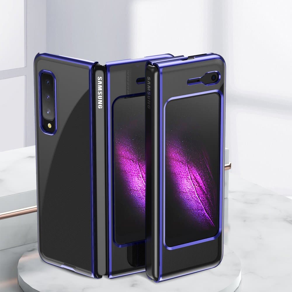 Plating Case elektropletna ovitek za Samsung Galaxy Fold, modra 2
